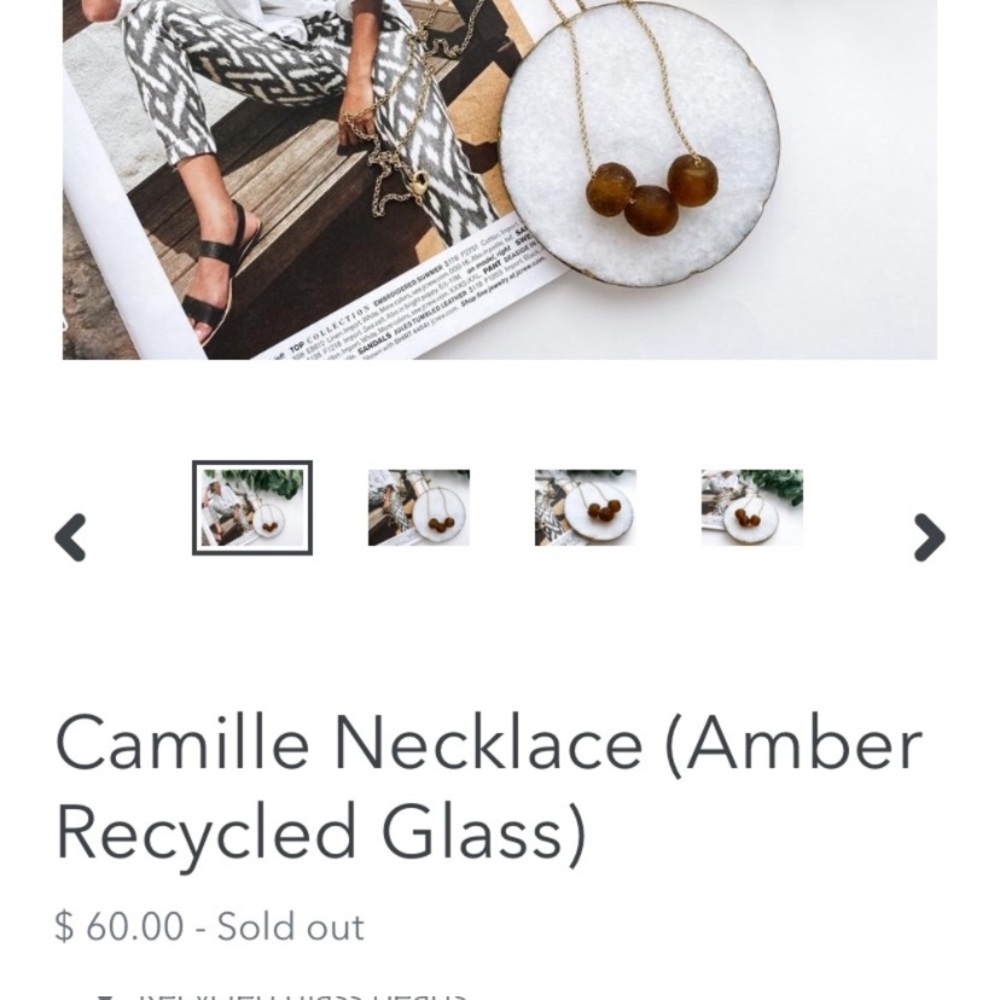 Natalie Borton Recycled glass necklace